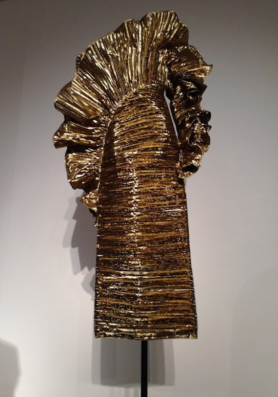 60 Years of Made in Italy - Gold plisse dress by Krizia 60 Years of Made in Italy - Gold plisse dress by Krizia
