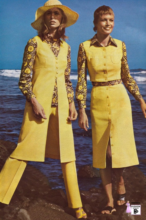 Yellow 1970s fashion, A sunhat.width=570PX Yellow 1970s fashion, A sunhat.width=570PX