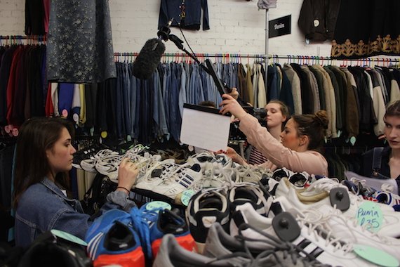 Filming takes place at the Blue 17 shop. Images courtesy Backstage Pass. Filming takes place at the Blue 17 shop. Images courtesy Backstage Pass.