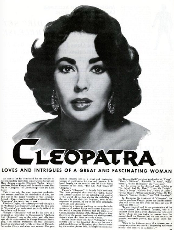 1960s style - An article about Liz Taylor as Cleopatra