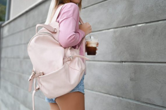 90s fashion trends Pink Backpack