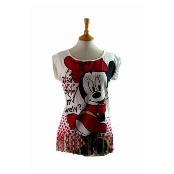 80s Minnie Mouse Fringed T Shirt