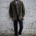 September 2017 Mens Fashion Photo shoot- Petar models olive drab military jacket