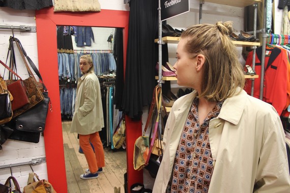 Blue17 vintage 90s squares pattern shirt