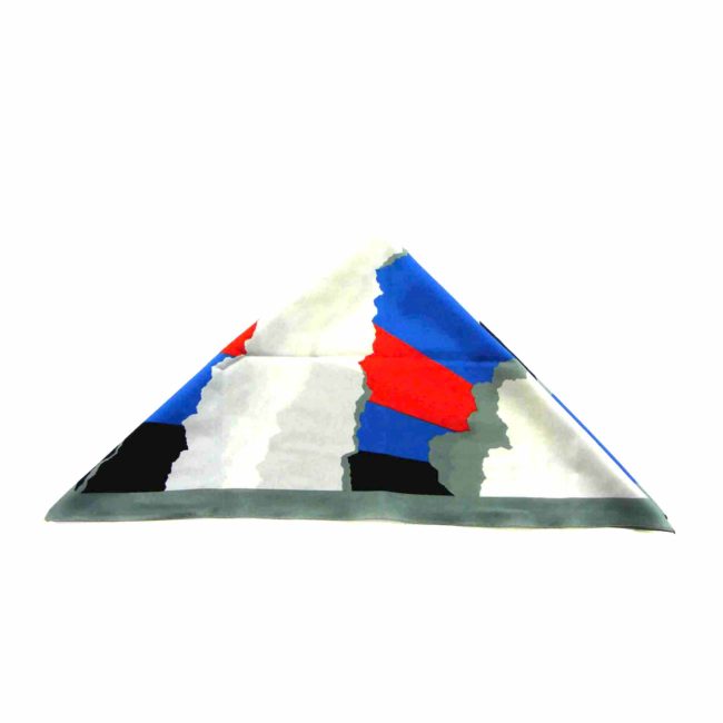 Side view of Large Multicoloured Abstract Head Scarf