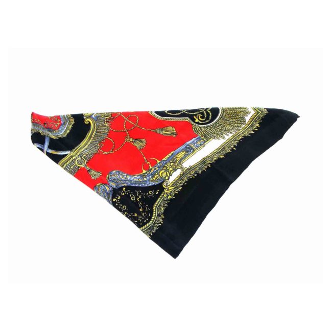 Regal Tassel Silk Head Scarf half