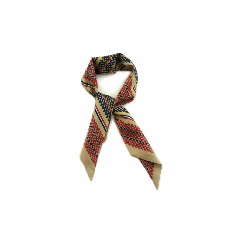 Diagonal Pattern Printed Neck Scarf