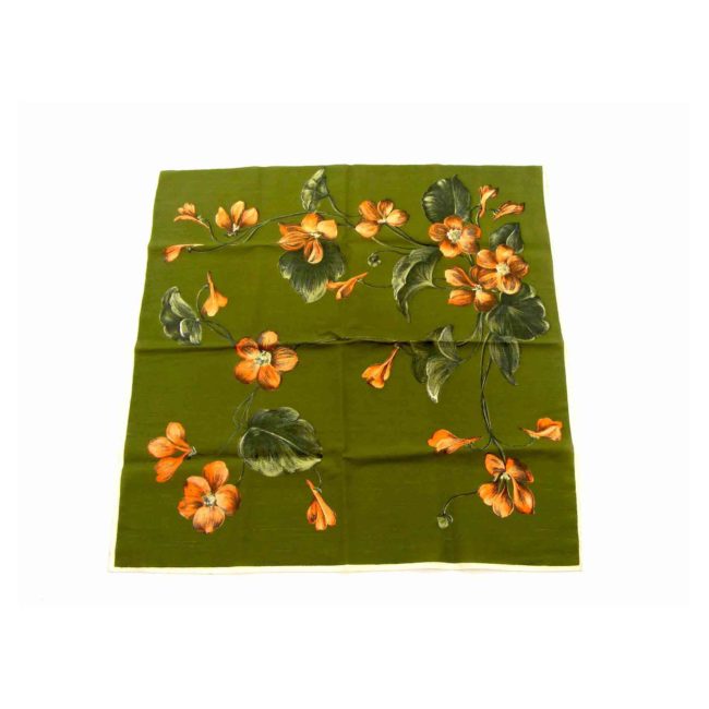 Olive Floral Head Scarf full
