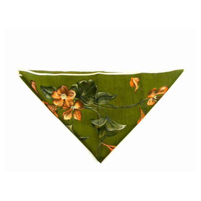 Olive Floral Head Scarf half