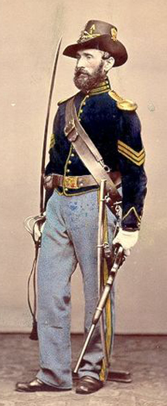 US_Army_Cavalry_Sergeant_1866_(Bis) By O.H. Willard's Galleries, Oliver H. Willard (American, active 1850s–70s, died 1875), 1206 Chestnut Street, Philadelphia [Public domain], via Wikimedia Commons
