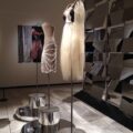 Exhibition view, Azzedine Alaia: The Couturier.cowhide dress