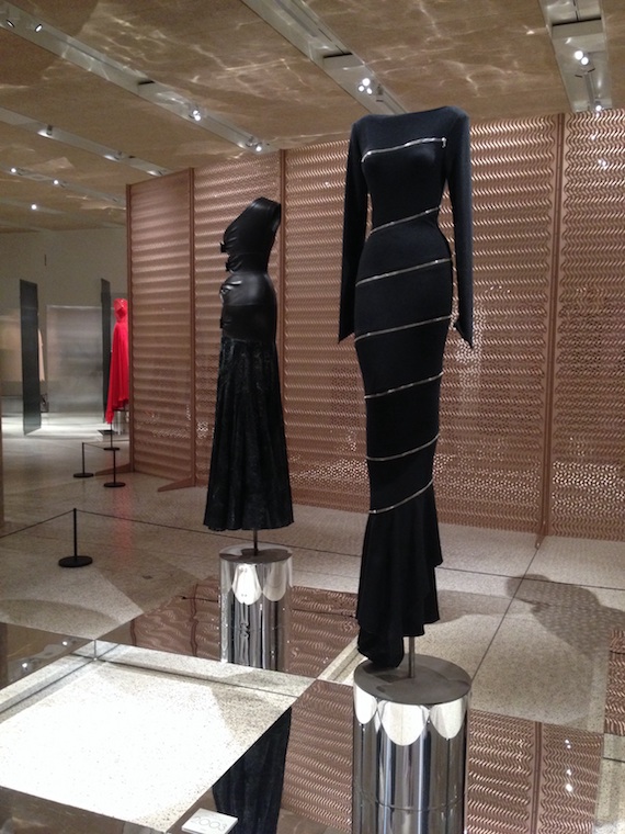 Azzedine Alaïa - A dress directly inspired by Charles James' "Taxi Dress". Photo by Genevieve Jones with thanks to the Design Museum. Azzedine Alaïa - A dress directly inspired by Charles James' "Taxi Dress". Photo by Genevieve Jones with thanks to the Design Museum.