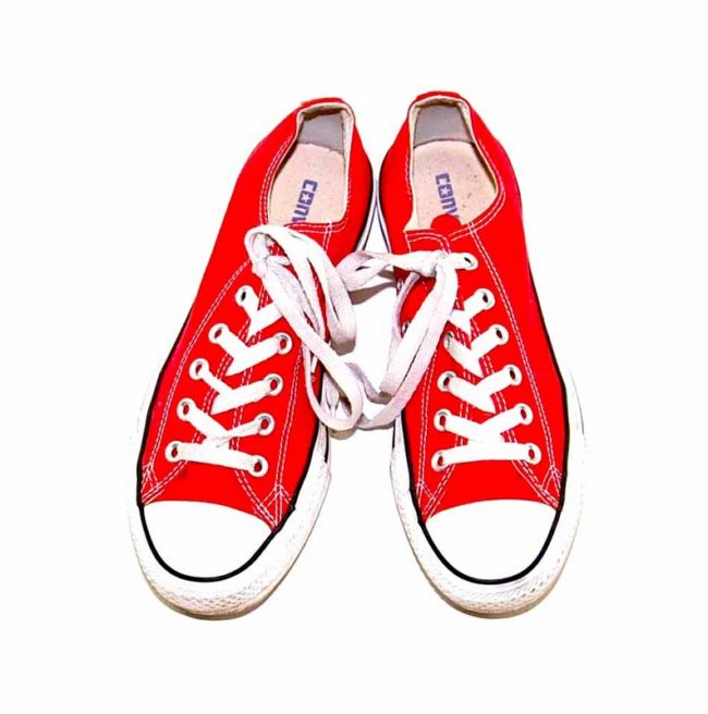 Vintage Red Converse Sneakers front