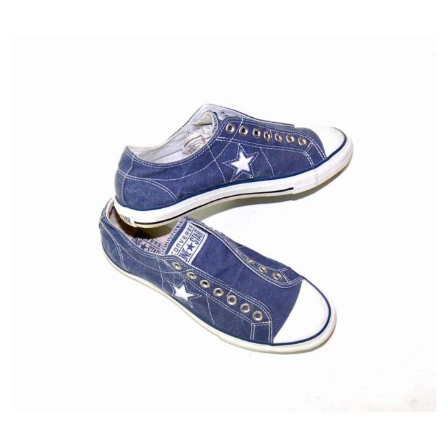 90s Blue One Star Converse Sneakers side