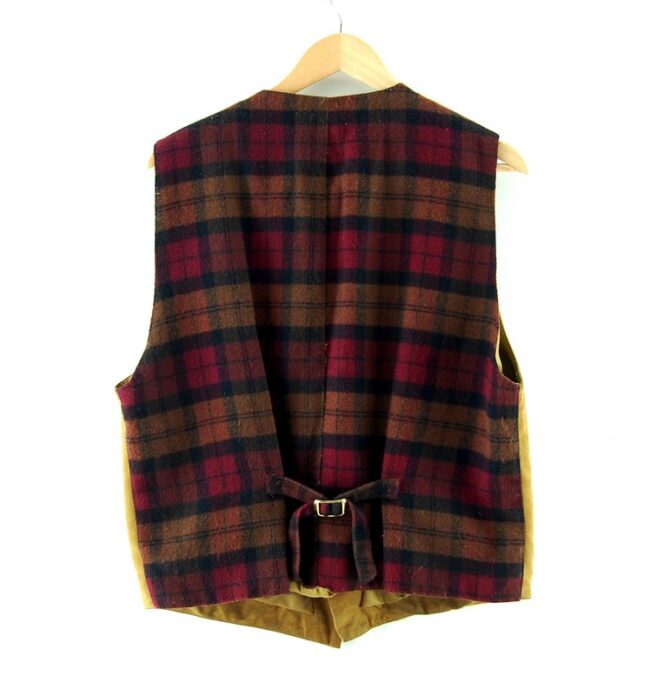 Reverse side of Tartan Suede Waistcoat