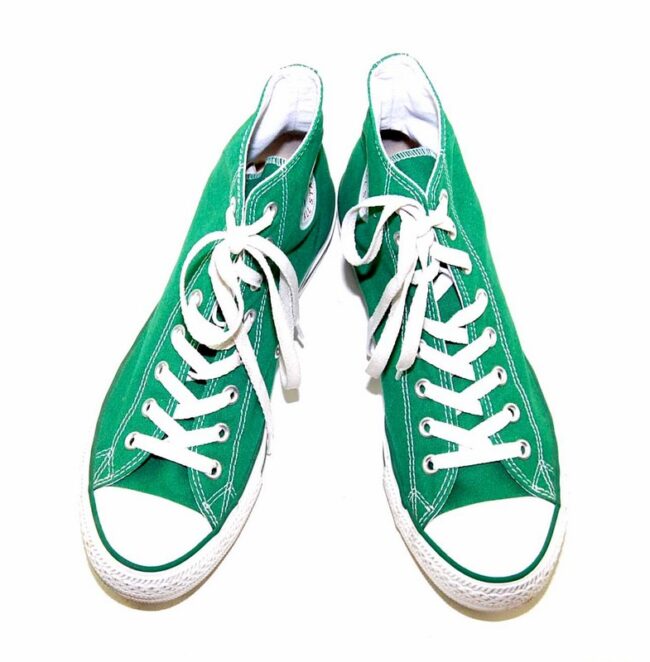 Vintage Green Converse All Star High Tops - birds eye view