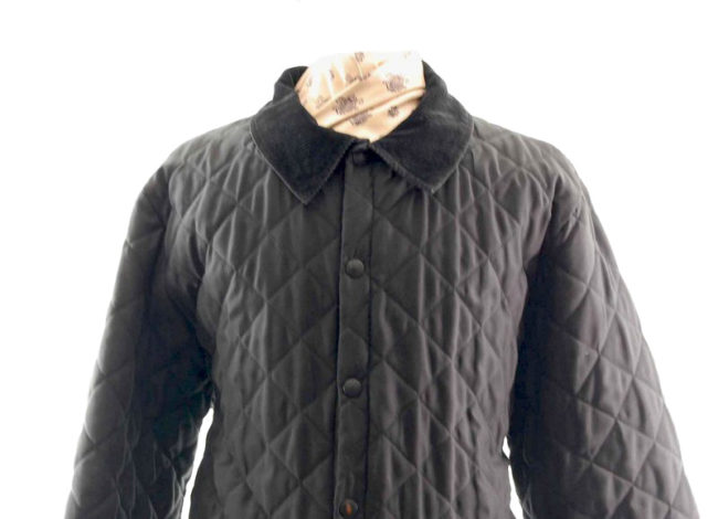 Barbour Diamond Quilted Jacket closeup