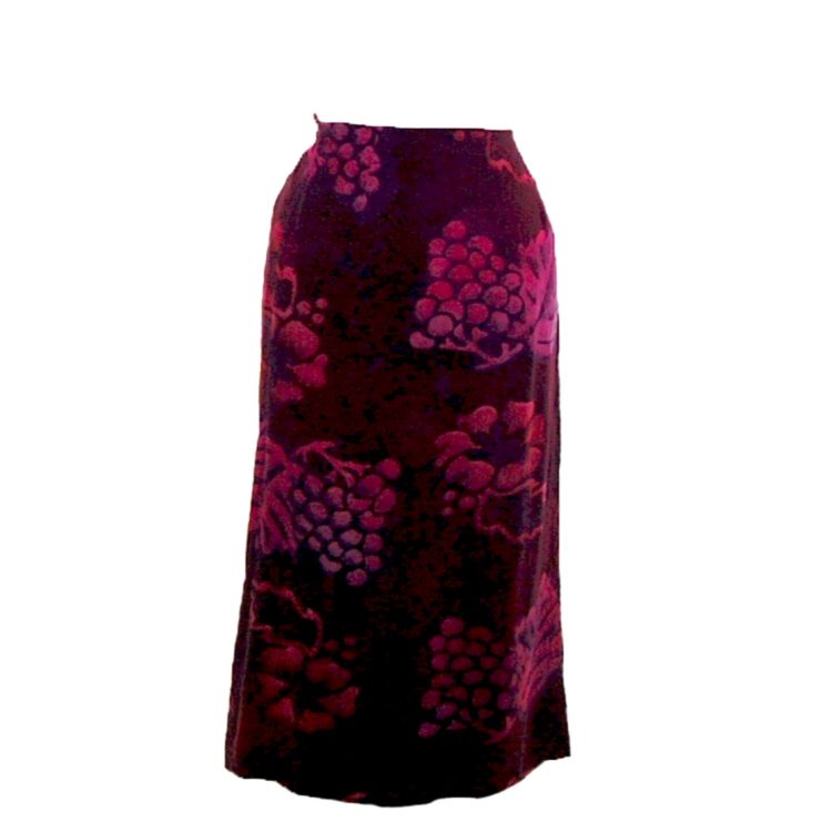 90s Purple Printed Wrap Skirt