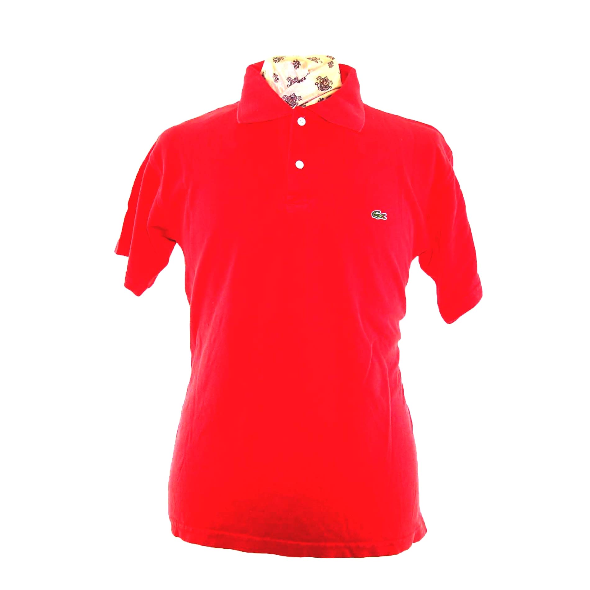 Lacoste Primary Red Polo Shirt - Blue 17 Vintage Clothing