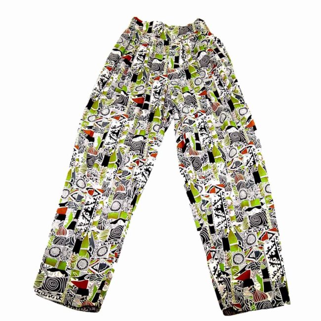 90s Aztec Print Loose Fit Trousers