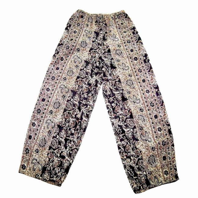 90s Boho Floral Straight Leg Trousers