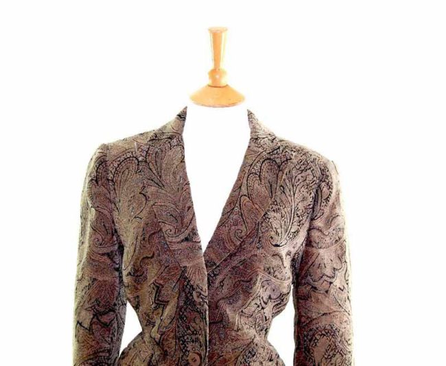 Green Paisley Tapestry Jacket front