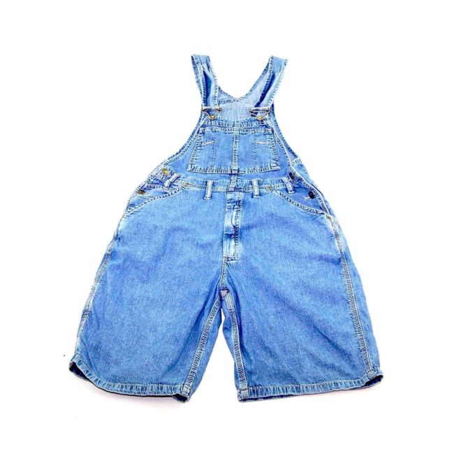 90s Cropped Light Denim Dungarees90s Cropped Light Denim Dungarees