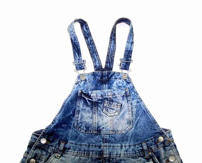 90s Marble Wash Cropped Dungarees closeup