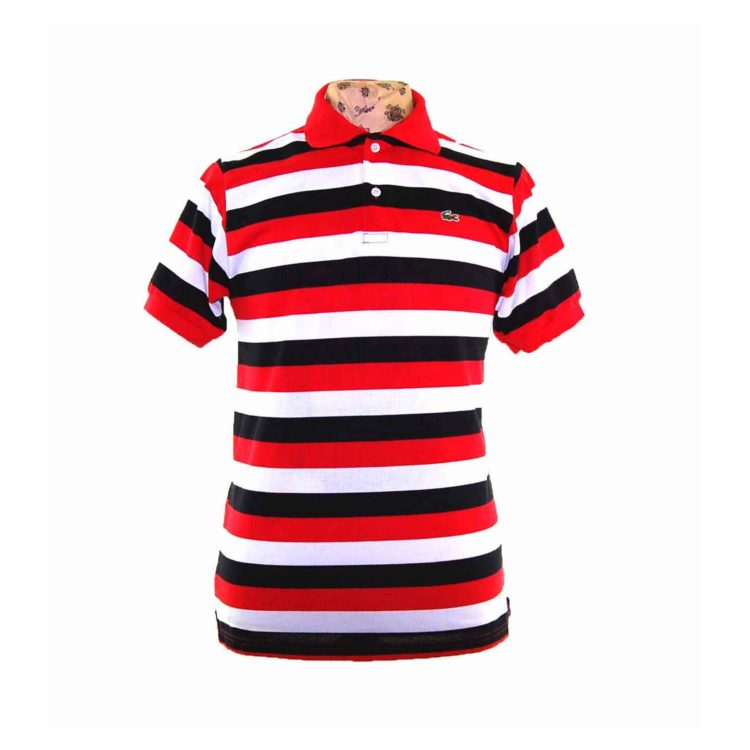 Lacoste Tri Colour Striped Polo Shirt