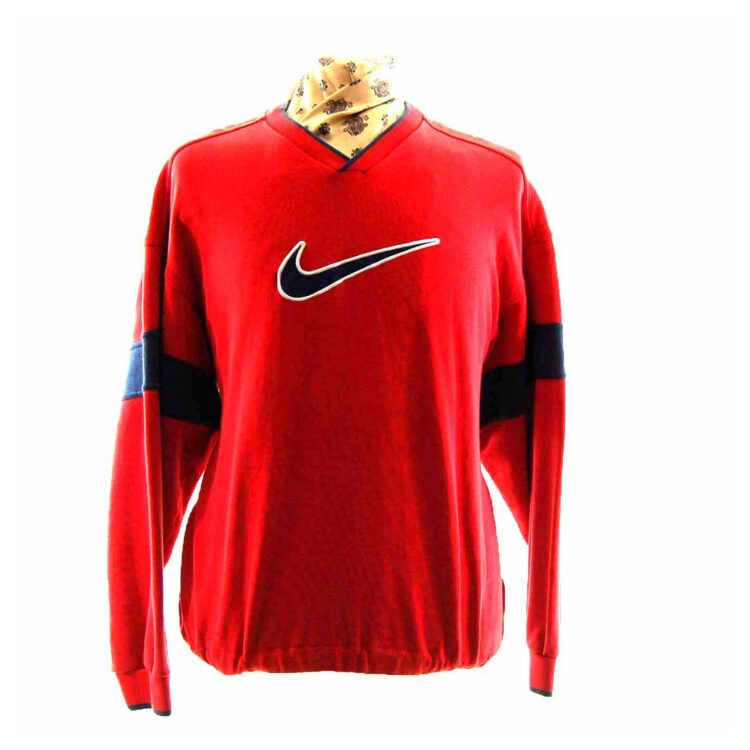 Red Nike Sweatshirt - UK size Large - Blue 17 Vintage Clothing