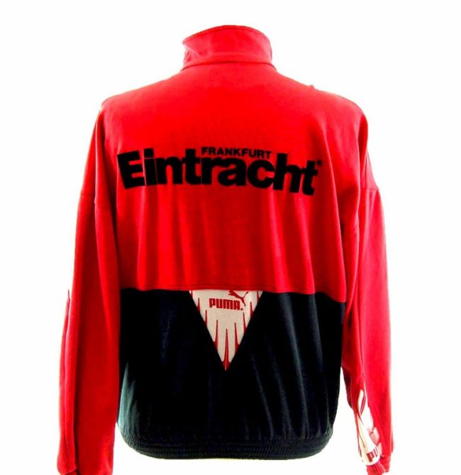 Back of 90s Red Puma Track Top