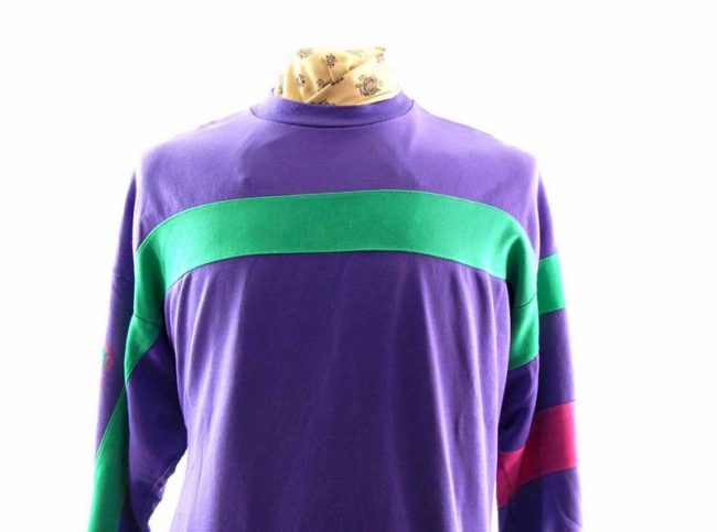 Close up of Purple Adidas Sweatshirt Mens