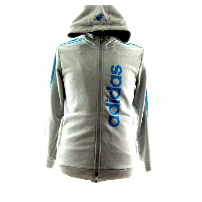 Grey Adidas Zip Up Hoodie