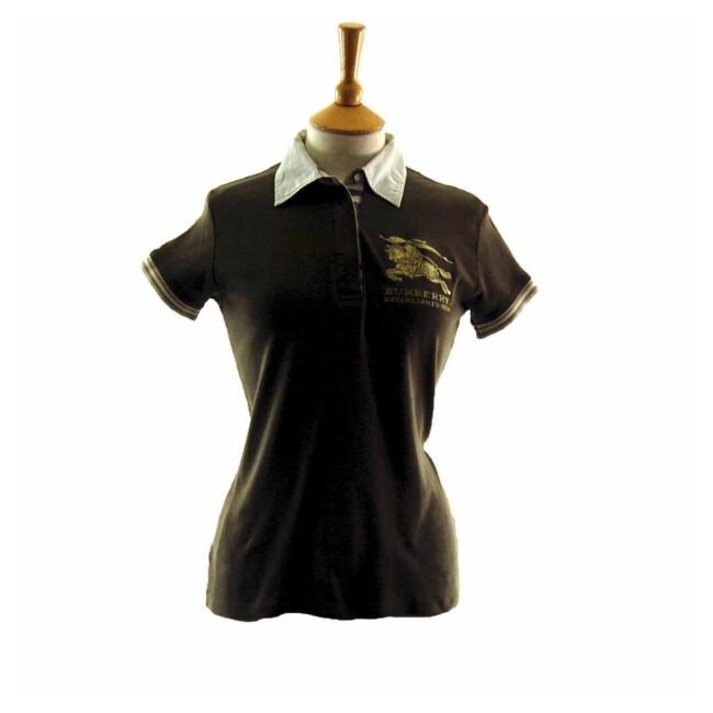 Ladies Brown Burberry polo shirt