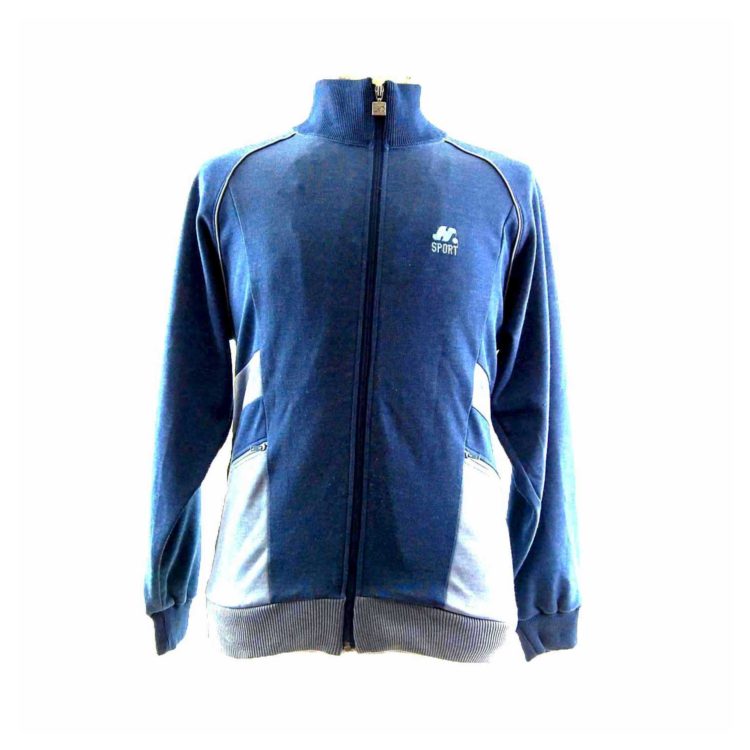 Mens Blue Two Tone Track Top