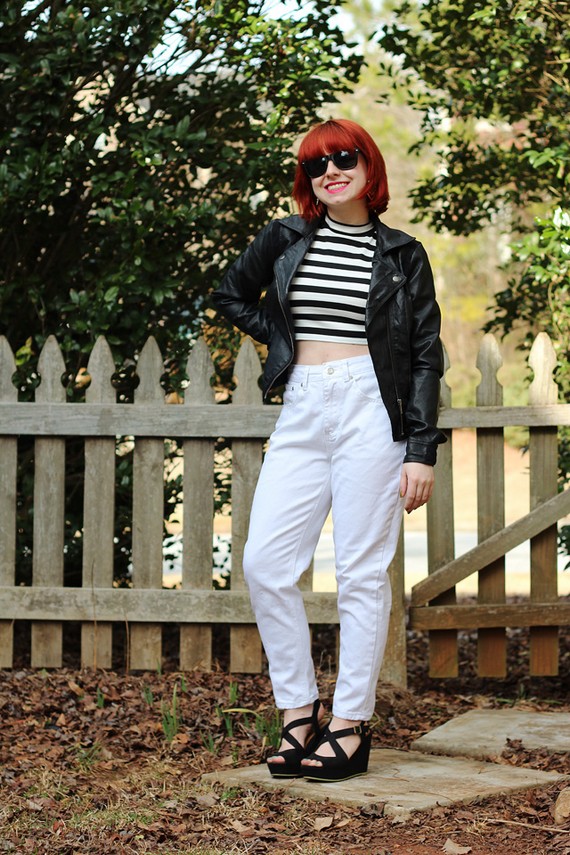 Fluorescent leg warmers - High Waisted White Jeans Fluorescent leg warmers - High Waisted White Jeans
