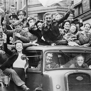Seamstress, Tailor, Soldier, Spy. A truck full of people parading through the Strand, London, Ve Day Celebrations , 8 May 1945