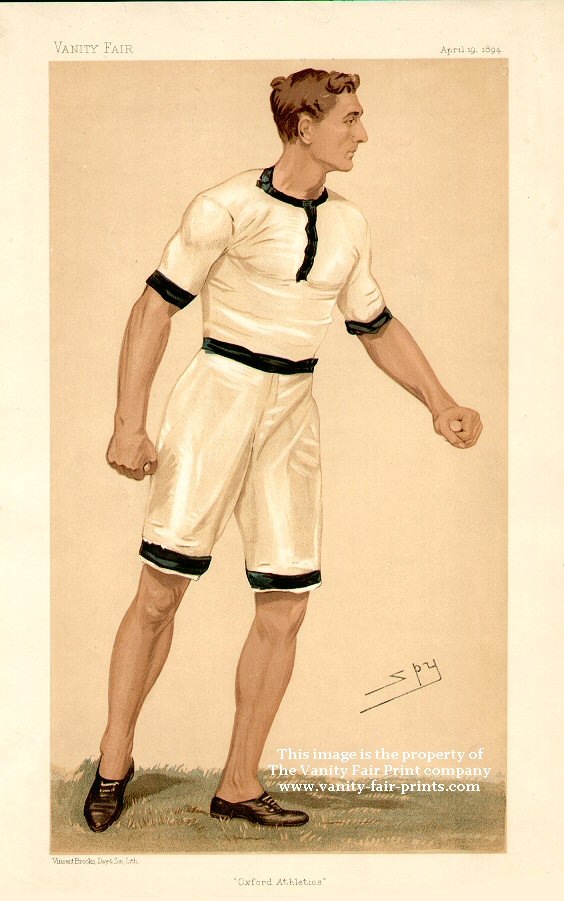 Caricature of Mr CB Fry. Oxford Athletics, 19 April, 1894 Caricature of Mr CB Fry. Oxford Athletics, 19 April, 1894