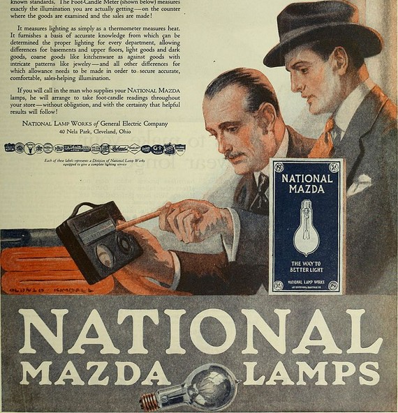 MAZDA Lamps advert, The Saturday Evening Post , 1920 MAZDA Lamps advert, The Saturday Evening Post , 1920