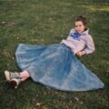 90s Clothing Fashion - Levis blue denim 90s skirt