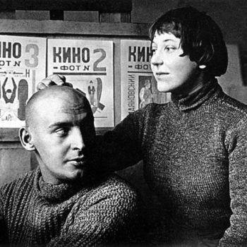 Aleksandr Rodchenko and Varvara Stepanova in the the 1920s. Image via Wikipedia.