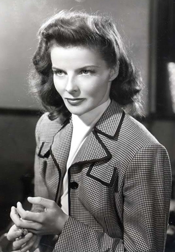 publicity photo of Katharine Hepburn in the 1942 film Woman of the Year publicity photo of Katharine Hepburn in the 1942 film Woman of the Year