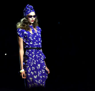 vintage style clothing in the uk-Karlie Kloss at Anna Sui 2011