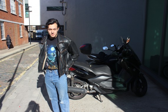 90s t shirt, leather jacket and jeans 90s t shirt, leather jacket and jeans