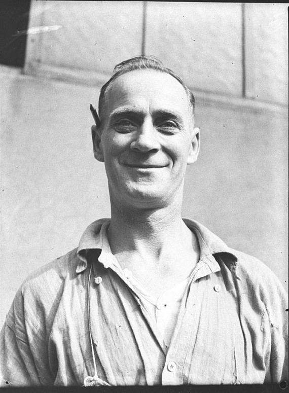 Portrait of an unidentified man in overalls, 1935 Portrait of an unidentified man in overalls, 1935