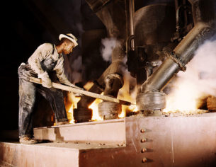 Denim Dudes Book - Smelting furnace worker, Muscle Shoals, Alabama,1942