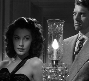 Retro vintage clothing, Screenshot of Ava Gardner and Burt Lancaster from the trailer for the film The Killers, 1946