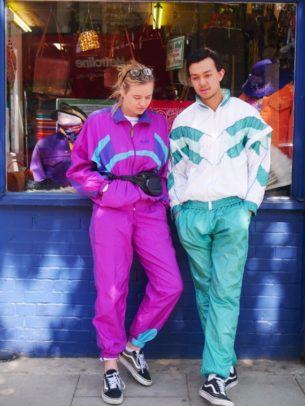 His & hers 1980s shell suit
