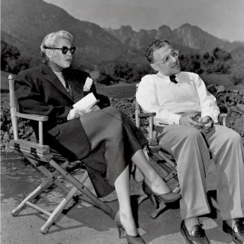 40s and 50s fashion - Lana Turner and George Cukor on set of Life of Her Own, 1950