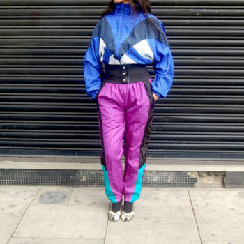 Blue and purple shell suit for sale